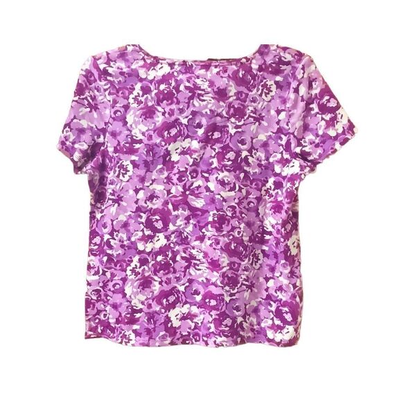 NWOT CHARTER CLUB Womens Cute Floral Short Sleeve Top. - Picture 9 of 11